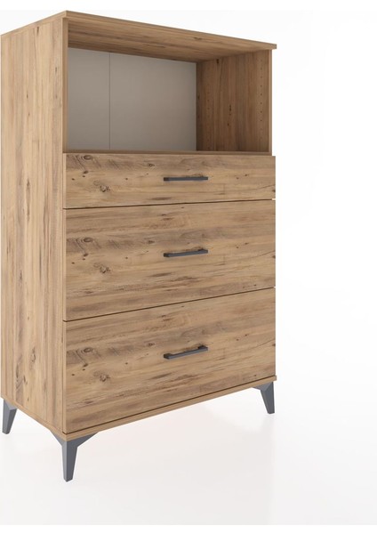 Hyperion Dolap Tek Raflı 3 Çekmeceli 88X44X134 Çam-Çam fiyatları