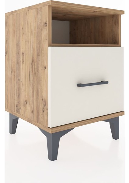 Hyperion Komodin Tek Raflı Tek Çekmeceli 44X44X64 Çam-Aytaşı fiyatları