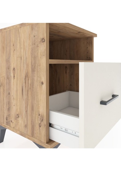 Hyperion Komodin Tek Raflı Tek Çekmeceli 44X44X64 Çam-Aytaşı indirimleri