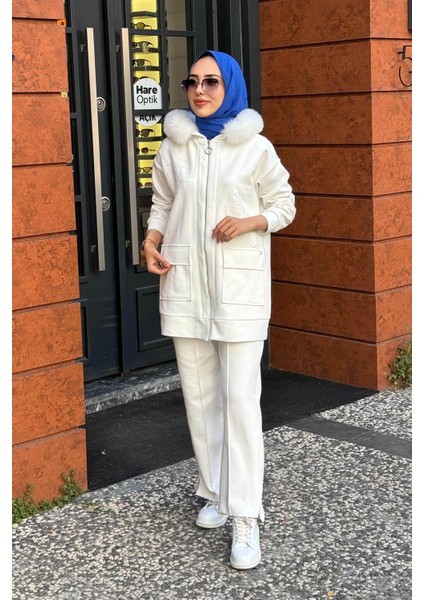 Pantolonlu Takım MB24.706 Ekru