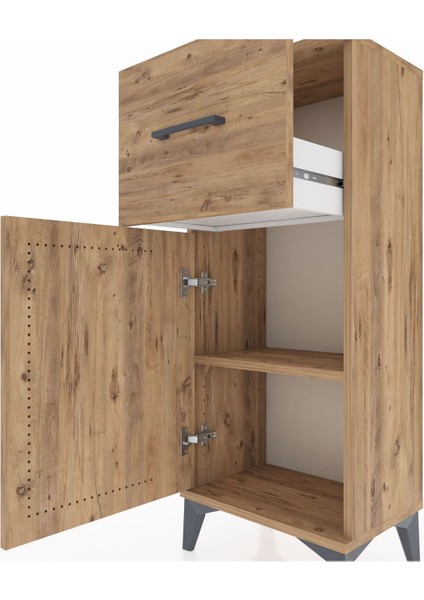 Arges Komodin Tek Raflı Tek Çekmeceli Tek Kapaklı 44X30X106 Çam-Çam indirimleri