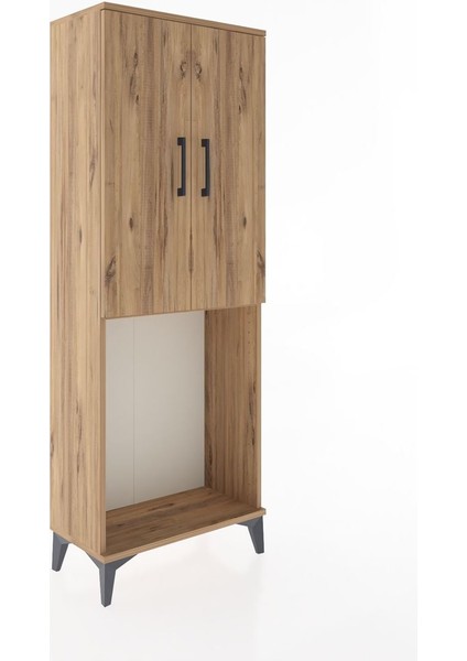 Arges Dolap Tek Raflı 2 Kapaklı Tek Askılı 60X30X163 Çam-Çam fiyatları