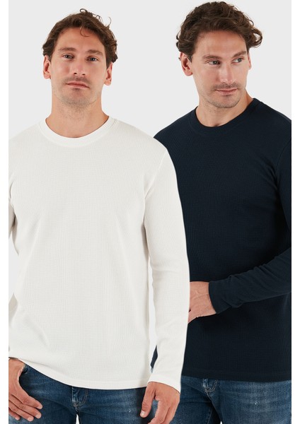 Pamuklu Bisiklet Yaka Slim Fit Basic Sweat Erkek Sweat 5905073S2