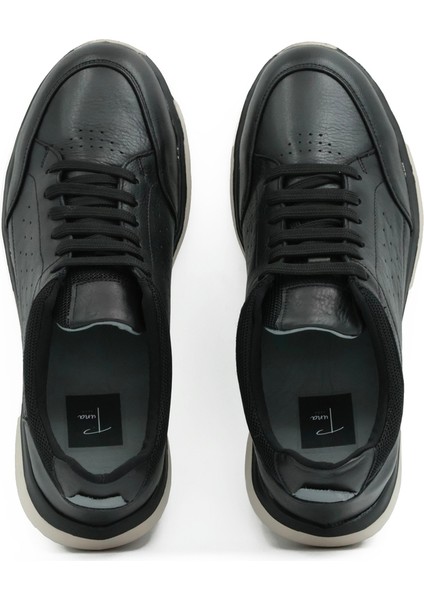 Hakiki Deri Siyah Casual Spor Erkek Ayakkabı - Eva Taban 242010 fırsatları