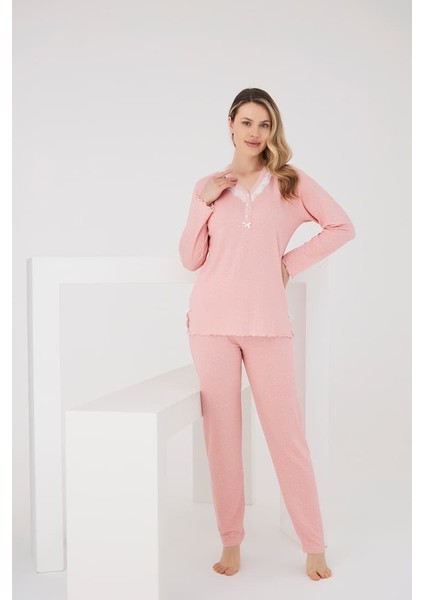 Viskon Puantiyeli V Yaka Pijama