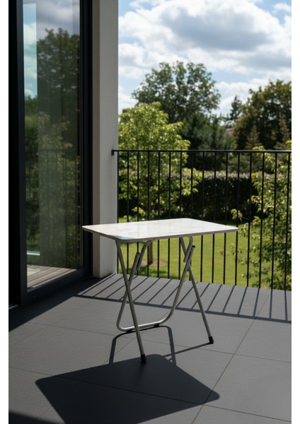 Katlanır Metal Ayaklı Demonte Mutfak Oyun Bahçe Masası