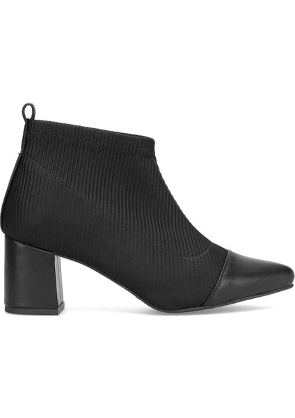 Elit PM09 K1780 Kadın Topuklu Bot Siyah