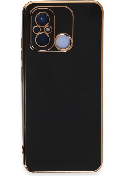 REDMI12C Kılıf Parlak Yapılı Esnek Volet Silikon Kapak