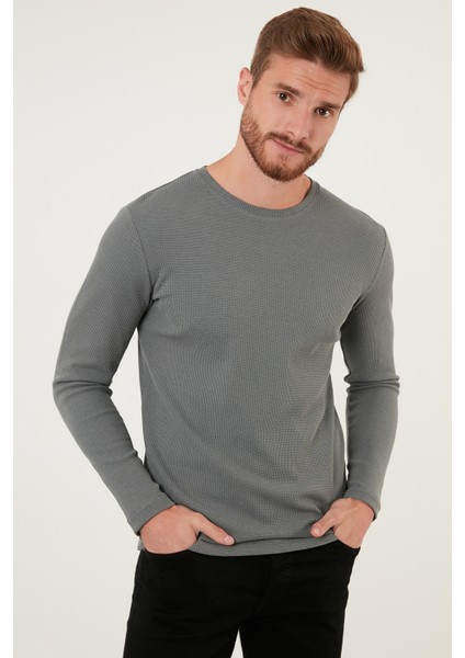 Pamuklu Bisklet Yaka Slim Fit Basic 3'lü Paket Sweat Erkek Sweat 5905073S3 fiyatları