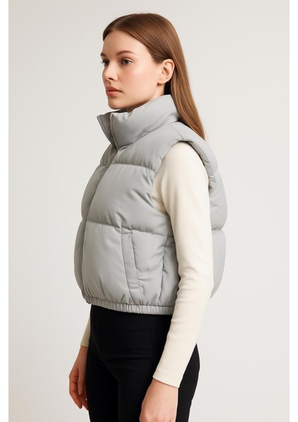 Fermuarlı Şişme Yelek M0308 Gri modelleri