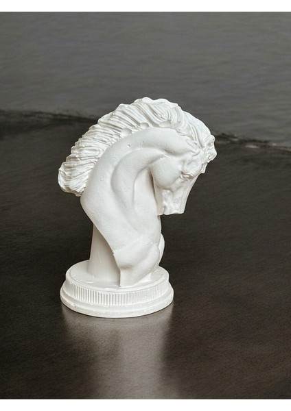 Satranç Atı Minimalist Dekoratif Büst Heykel, Beyaz Renk Yüksek Kaliteli Malzeme Minimalist Dekoratif El Yapımı At Heykeli, Hediyelik Dekoratif Heykel, Ev Dekoru, Masa Dekoru, Öğretmenler Günü