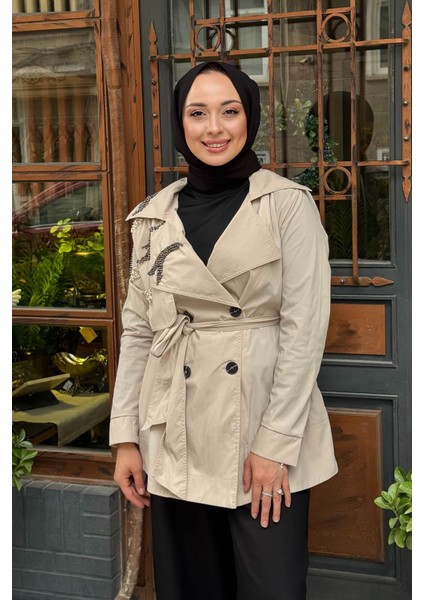 Almarwah Ceket 404967-1 Bej modelleri