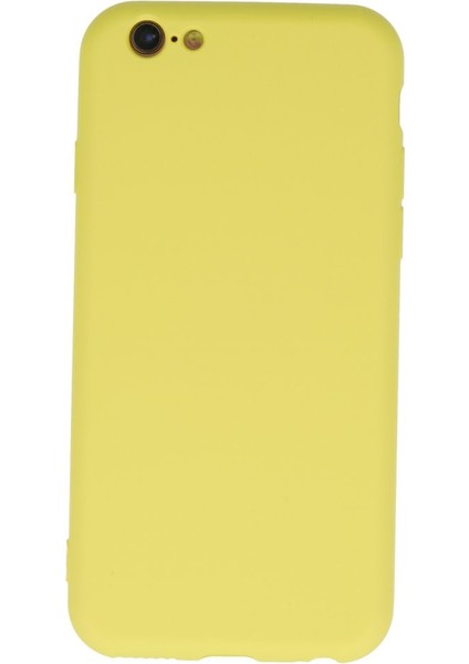 iPhone 6 Plus Kılıf Içi Kadife Kaplı Nano Silikon Kapak - Sarı