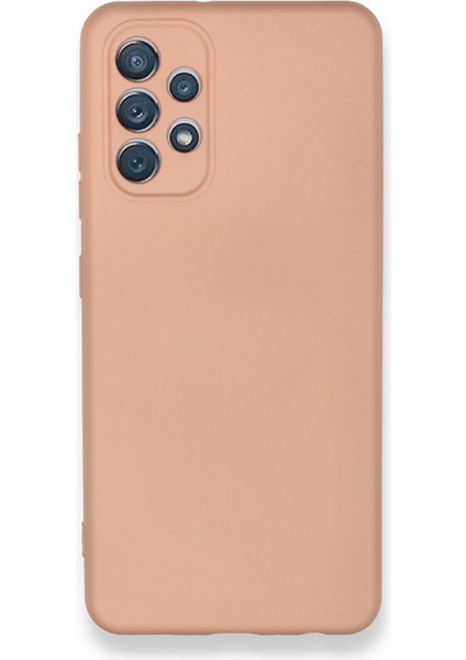Samsung Galaxy A32 Kılıf Içi Kadife Kaplı Nano Silikon Kapak - Pudra