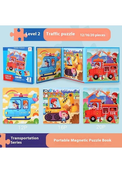 Çocuk İlerleme Puzzle Manyetik Puzzle Yürüyor Manyetik Erken Öğrenme Bebek 3 ila 6 Yaş Oyuncaklar (Yurt Dışından)