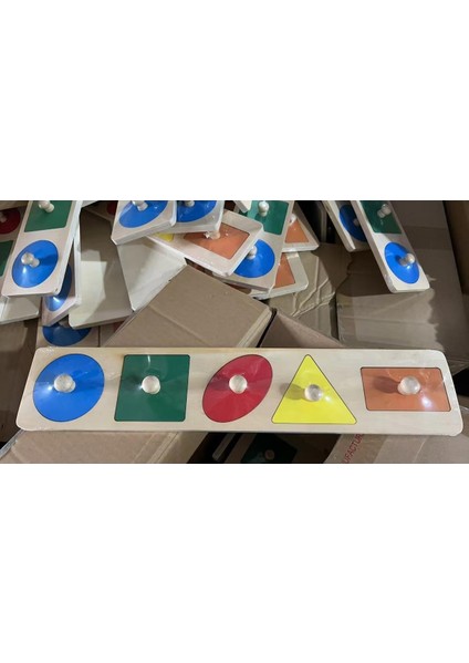 Çocuk Erken Eğitim Geometrik Şekiller Kakma Puzzle Puzzle Tahtası Yuvarlak Kare Şekli Bilişsel Eşleştirme Ahşap Oyuncaklar (Yurt Dışından)