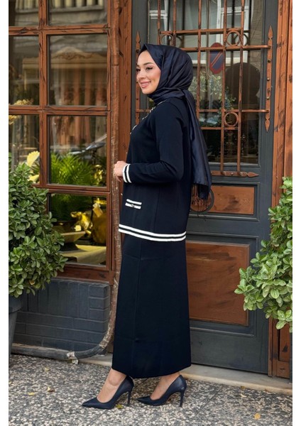 Nurcan Çetin Etekli Triko Takım NR139 Lacivert fiyatları