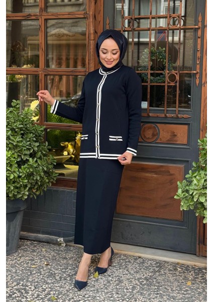 Nurcan Çetin Etekli Triko Takım NR139 Lacivert fırsatları