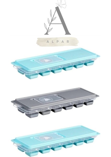 4 Adet 12 Bölmeli Silikon Kapaklı Buz Kalıbı Bas Parmak Buz Kalıbı Içecek Buzu indirimleri