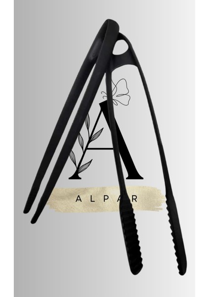 2'li Set Izgara Maşası ve Cımbız Maşa Lüks Servis Sunum Seti 220C Dayanıklı Maşa Seti