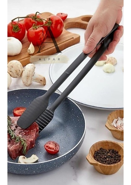 4 Adet Lüks Servis ve Izgara Maşası Yanmaz Yapışmaz Sert Izgara Maşası 220C Dayanıklı modelleri