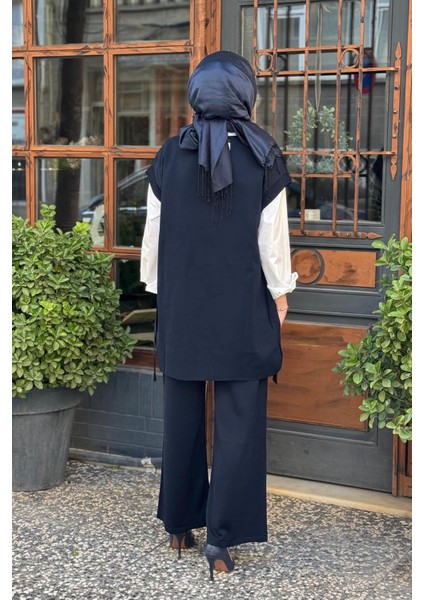 Nurcan Çetin Süveter Pantolon Triko Takım NR142 Lacivert fırsatları
