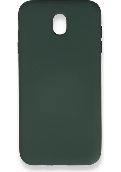 Samsung Galaxy J7 Pro / J730 Kılıf Içi Kadife Kaplı Nano Silikon Kapak - Koyu Yeşil