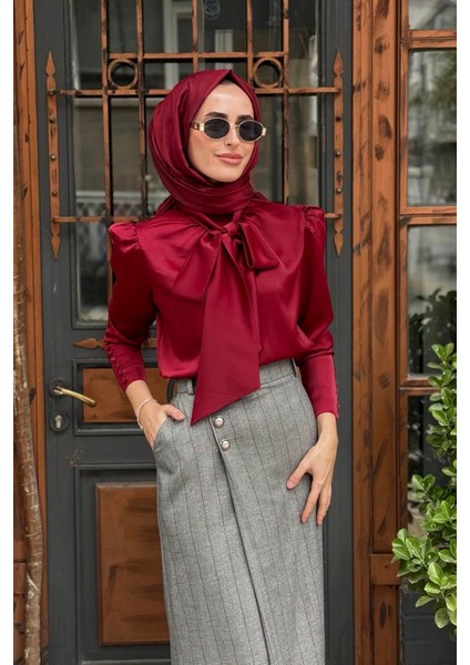 Jamıla Sarah Roya Etekli Takım FW26-2201 Bordo Gri modelleri