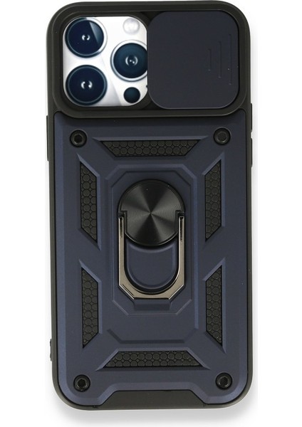 iPhone 13 Pro Max Kılıf Kamera Koruma Sürgülü Şık Pars Tank Sert Silikon Kapak