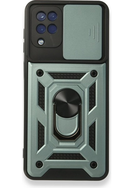 Samsung Galaxy M12 Kılıf Kamera Koruma Sürgülü Şık Pars Tank Sert Silikon Kapak