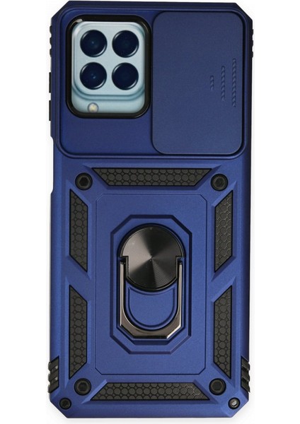 Samsung Galaxy M33 Kılıf Kamera Koruma Sürgülü Şık Pars Tank Sert Silikon Kapak