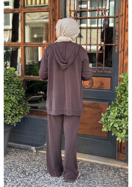Pantolonlu 3 Lü Takım 26KZ1012 Kahve fırsatları