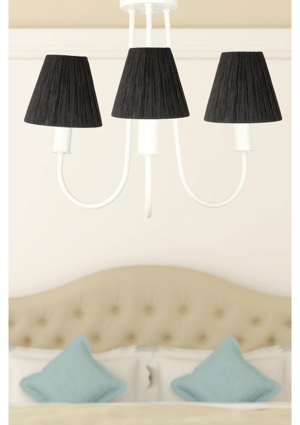 Elina 3.lü Avize Beyaz No:11