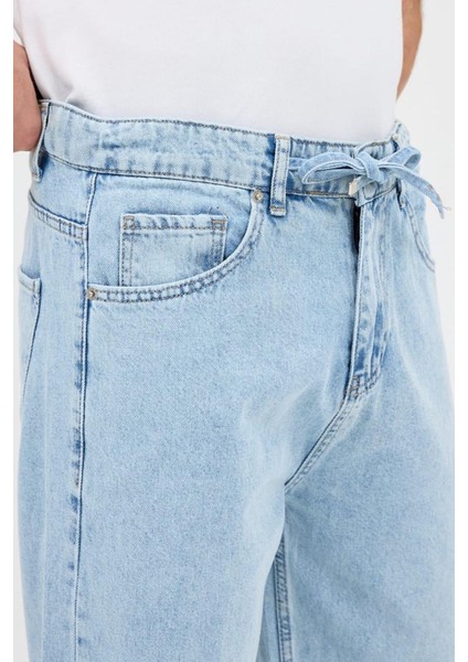 Reax 896 Beli Lastikli Ipli Baggy Bol Kesim Kot Pantolon modelleri