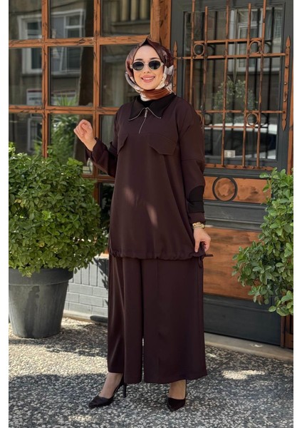Pantolonlu Takım 38008 Kahve