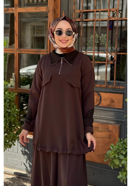 Pantolonlu Takım 38008 Kahve modelleri