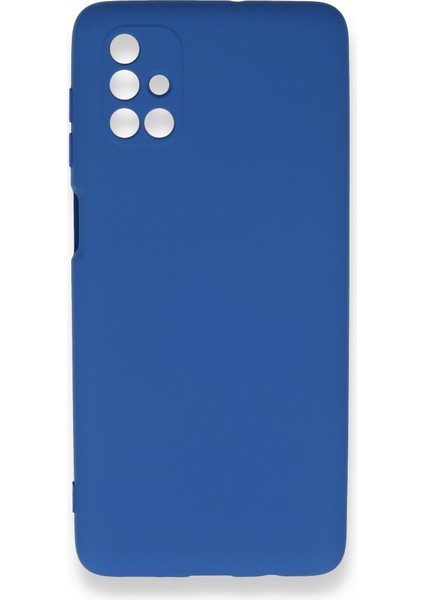 Samsung Galaxy M51 Kılıf Içi Kadife Kaplı Nano Silikon Kapak - Mavi