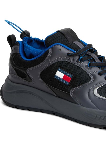 Tjm Runner Mıx Materıal Siyah Erkek Sneaker
