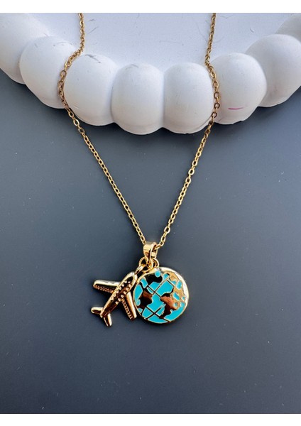 Dünyayı Geziyorum Kolyesi Çelik fiyatları