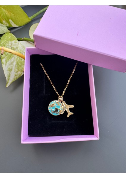 Dünyayı Geziyorum Kolyesi Çelik modelleri