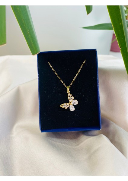 Kelebekli Modern Paslanmaz Çelik Kolye modelleri