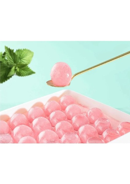 4 Adet Plastik Kapaklı 33'lü Küre Buz Kalıbı Yuvarlak İçecek Buz Kalıbı Sunum Buz Kalıbı 300 ml indirimleri