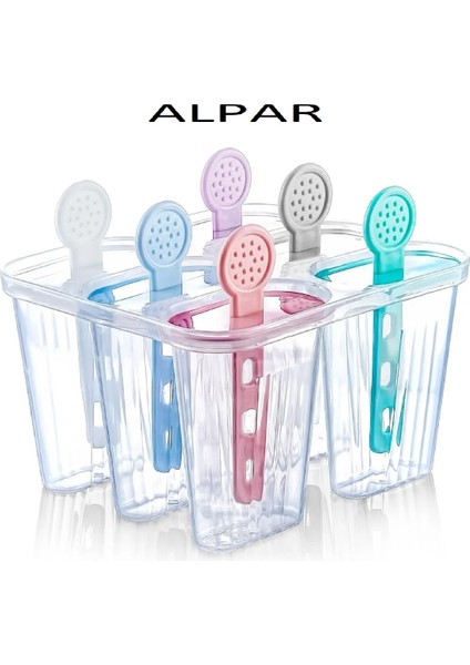 6'lı Meybuz ve Dondurma Kalıbı Çubuklu Pratik Dondurma Mey Buz Şekillendirici Buz Kalıbı