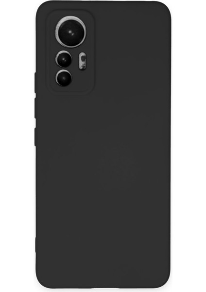 Xiaomi Mi 12 Lite Kılıf Içi Kadife Kaplı Nano Silikon Kapak - Siyah