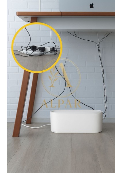 2 Adet Beyaz Kablo Düzenleyici Organizer Kablo Saklama Kutusu Kablo Gizleyici modelleri