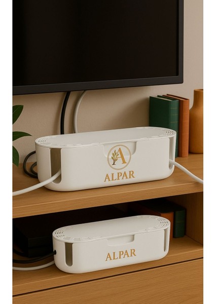 2 Adet Beyaz Kablo Düzenleyici Organizer Kablo Saklama Kutusu Kablo Gizleyici