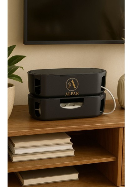 2 Adet Antrasit Kablo Düzenleyici Organizer Kablo Kutusu indirimleri