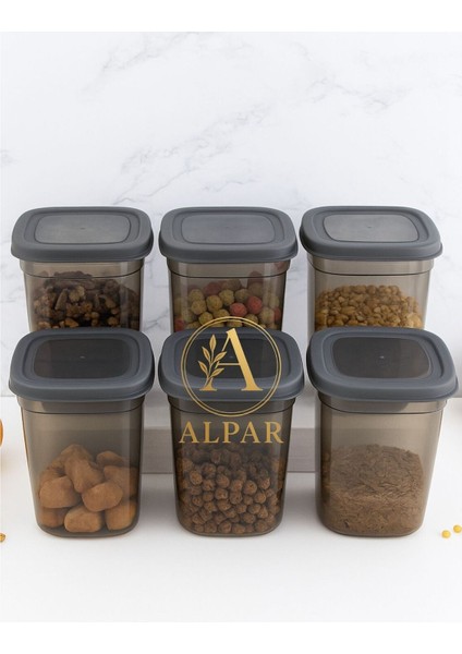 6'lı 1100 ml Saklama Kabı Tahıl Bakliyat Saklama Kabı Kuruyemiş Atıştırmalık Saklama Kabı modelleri