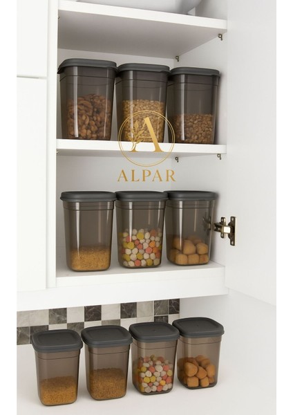 6'lı 1100 ml Saklama Kabı Tahıl Bakliyat Saklama Kabı Kuruyemiş Atıştırmalık Saklama Kabı