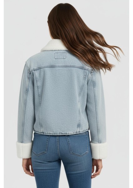 Kürklü Denim Mont M4712 Kar Yıkama fırsatları